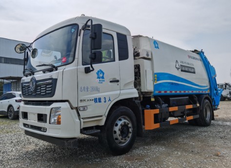 二手东风天锦14方压缩垃圾车_二手福龙马14方压缩垃圾车