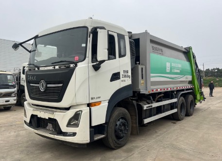 二手东风天龙后双桥20方压缩垃圾车_二手中联20方压缩垃圾车