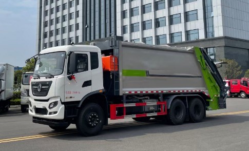 东风天锦压缩垃圾车_东风天锦后双桥23方压缩垃圾车