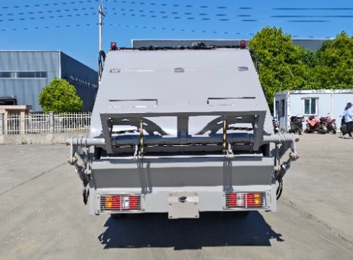 江铃顺达压缩式垃圾车_5方蓝牌压缩垃圾车